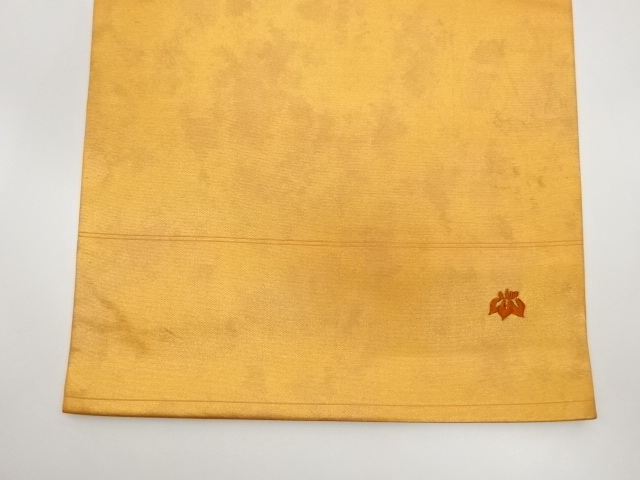  引箔鴛鴦に草花模様織出し名古屋帯